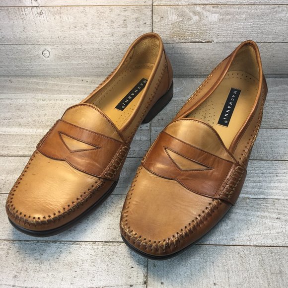 Rare Magnanni Hand Sewn TwoTone Brown Penny Loafer main image 6